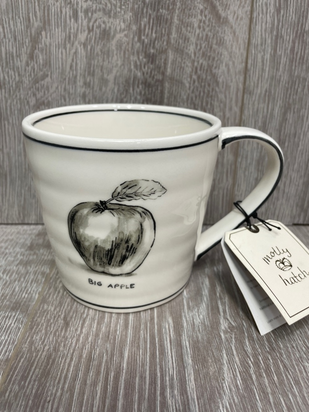 NWT Molly Hatch Anthropologie Big Apple Double Sided Rare Mug NYC New York